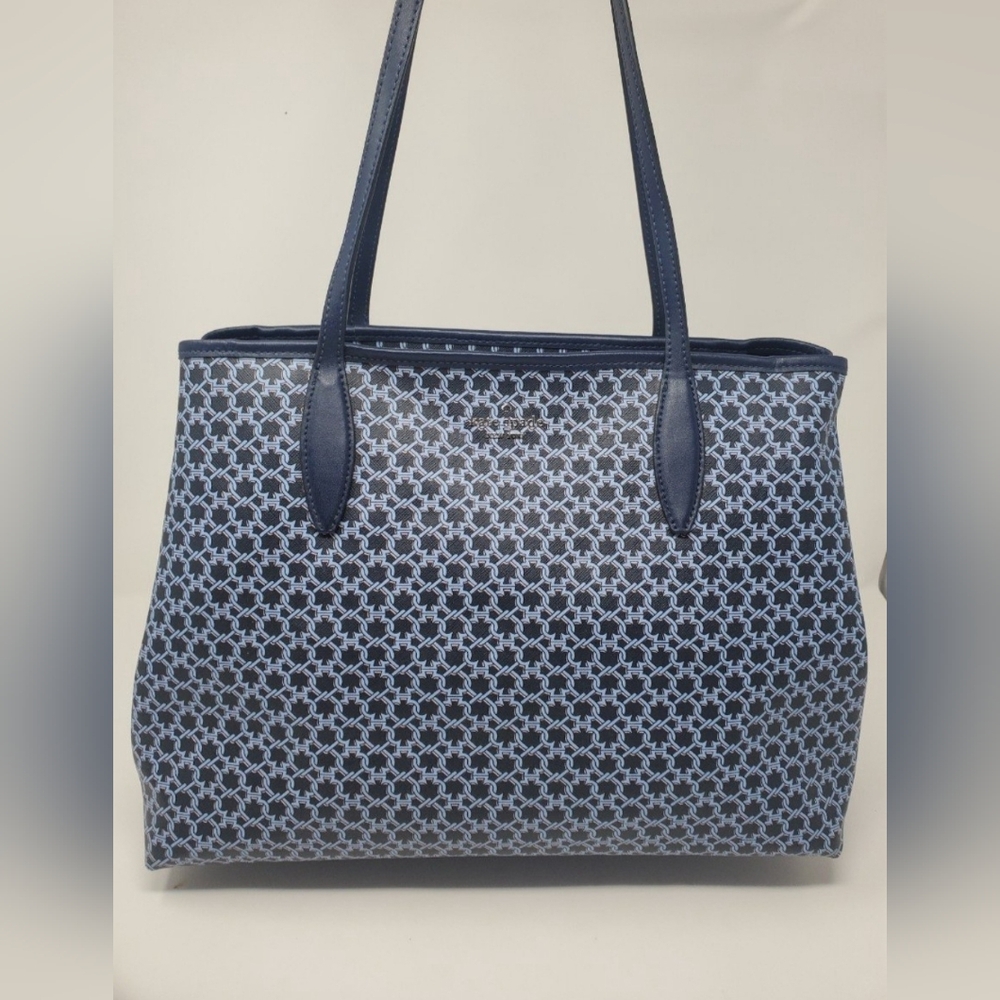 Kate Spade Blue Spade Link Tote Bag